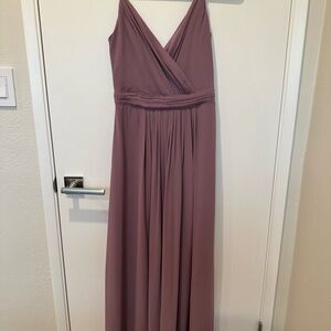 Elegant Mauve Sleeveless Maxi Dress